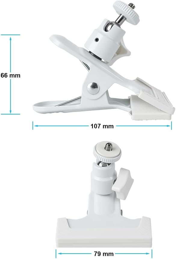 CAMVATE Spring Clip Clamp with Mini Ball Head Mount (White) - 3542 - Image 4