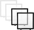 4 Pcs 3D Floating Display Case Frame Display Holder Stands Transparent PE Film Storage Box for Jewelry Challenge Coin Medal Antique 7 x 7 x 0.8 inch Black and White by JZTang