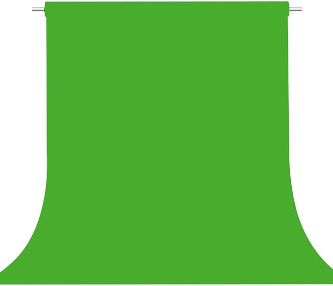 Green Screen Backdrop for Photoshoot, Fabric 10x20ft | Versatile Studio Photo Backgrounds, Non Reflective, Easy to Use, for Portraits, Product, Party, Video Creation by TERSUM
