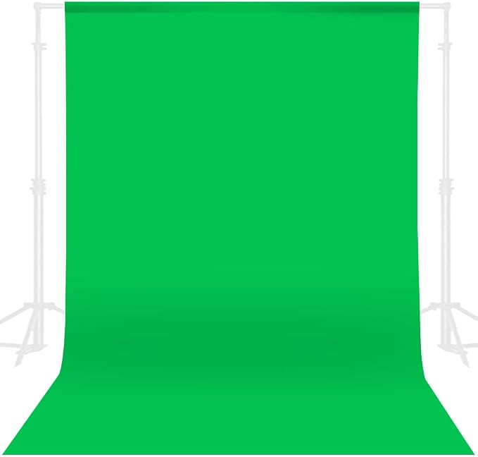 GFCC Green Screen Backdrop - 8FTX10FT Polyester Photo Backdrop for Photoshoot Greenscreen Background for Photography Video Recording Photo Background | Non-Reflective, Easy Hang, Multipurpose Background for Gaming Studio Photoshoot Christmas Party Vide... by GFCC