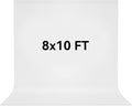 8x10 FT White Photo Backdrop 100% Polyester Photography Background | Non-Reflective, Wrinkle-Resistant, Foldable Washable White Backdrop for Professional Photoshoot Portraits Party Video Studio by Vevelux