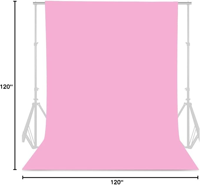 GFCC Pink Backdrop Photography Background - 10ftx10ft Pink Photo Backdrop for Photoshoot Photography Background Screen Video Recording Curtain | Non-Reflective, Polyester Curtain, Easy Hang, Multipurpose Screen for Studio Photo Booth, Video Recording, ... - Image 8