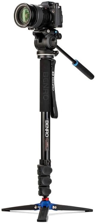 Benro Classic Video Monopod with S2 PRO Flat Base Video Head, 5.5 lb Max, 3 Leg Folding Base, Flip Lock, Carrying Case (A38FDS2PRO) - Image 4