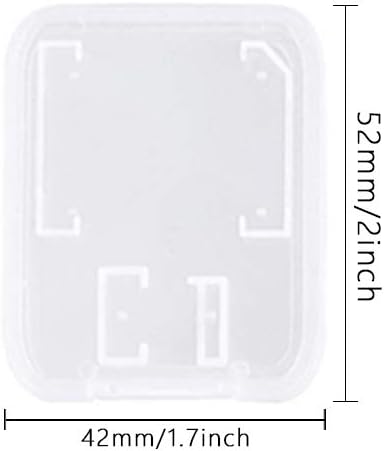 Clear Plastic Memory Card Case Compatible with SD SDHC SDXC Micro SD T-Flash Card (20 PCS) - Image 2