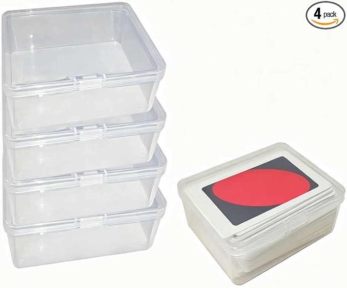 4PCS Plastic Game Card Storage Box, Card Case for UNO Cards, playing card box, High Capacity Playing Card Case (NO Cards) by DKAOVH