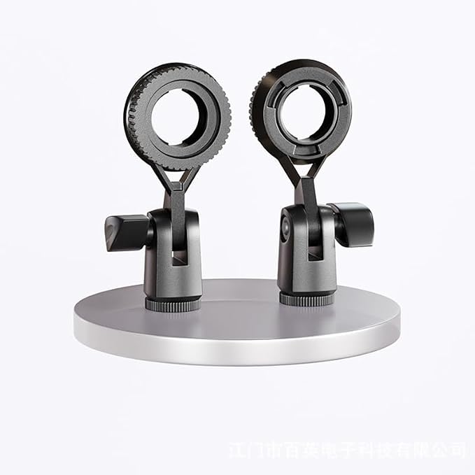 2 Pack Condenser Microphone Clip Holder with 7/8'' Thread Mount Condenser Mic Holder Adapter for Cardioid Diaphragm Studio Condener Microphones Stand Recording Streaming Vocal Mic Boom Arm - Image 9