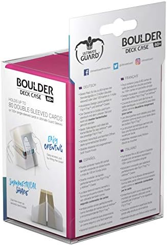 Ultimate Guard Boulder 80+ Classic, Deck Case for 80 Double-Sleeved TCG Cards, Rhodonite, Secure & Durable Storage for Trading Card Games, Soft-Touch Finish - Image 2