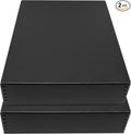 Lineco Drop Front Archival Storage Box, 11.75x15.25x3 in, Black, 2 Pack | Acid-Free with Metal Edge, Preserves Picture Longevity, Organize Photos, Newspapers, Prints, Documents, Crafts, DIY by Lineco