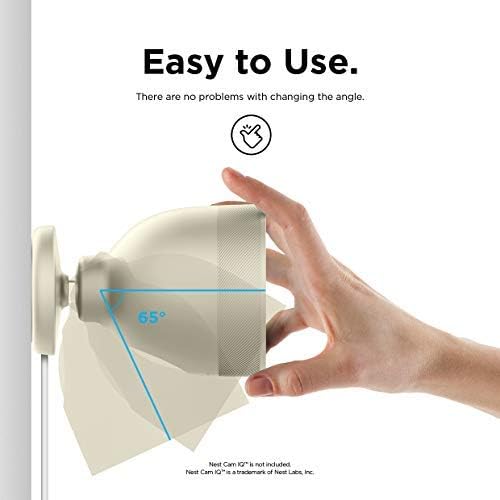 elago Outdoor Camera Cover for Google Nest Cam IQ | Infrared LED Visible, Holes for Microphone/Speaker, Easy Installation, All-Weather Protective Skin (Classic White) - Image 7