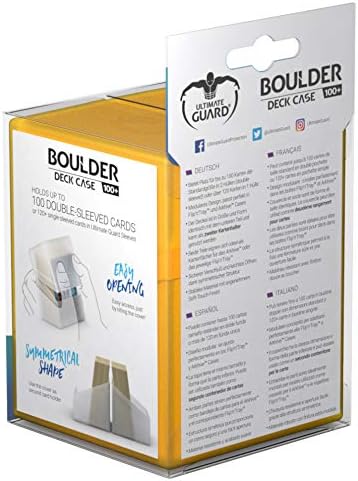 Ultimate Guard Boulder 100+ Classic, Deck Case for 100 Double-Sleeved TCG Cards, Amber, Secure & Durable Storage for Trading Card Games, Soft-Touch Finish - Image 2
