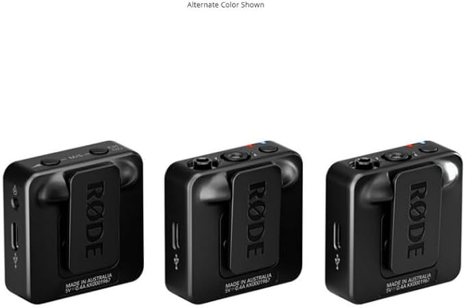 RØDE Wireless GO (Gen 3) 2-Person Compact Digital Wireless Microphone System/Recorder | 2.4 GHz, Stone Bundle with GO Handheld Mic Adapter + Lavalier Microphone + Furry Windscreen + Cloth (5 Items) - Image 3