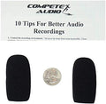 CA555 large microphone windscreens (Foam Microphone Covers) (2-pack) for use with mini-shotgun mics, larger headsets and desktop microphones by Compete+Audio
