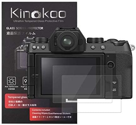 kinokoo Screen Protector for Fuji X-S10/XS10 Digital Camera, 0.25mm 9H Hardness Tempered Glass Film Panasonic GX800 GX850 GF9 GF8 film Bubble-free/Anti-scratch(2 pack) by kinokoo