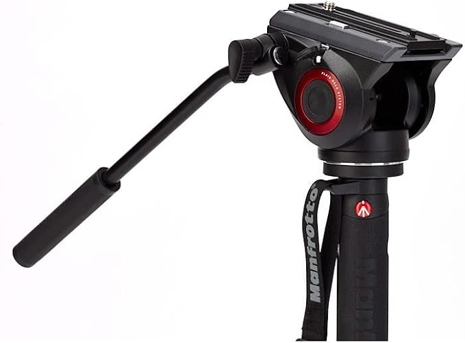 Manfrotto Video Monopod XPRO+, Camera and Video Support Rod with Video Head, 4-Section in Aluminum with Fluid Base, Photography Accessories for Content Creation, Video, Vlogging | FLUIDTECH system with 79-inch height and 18lb capacity for pan, tilt and... - Image 7