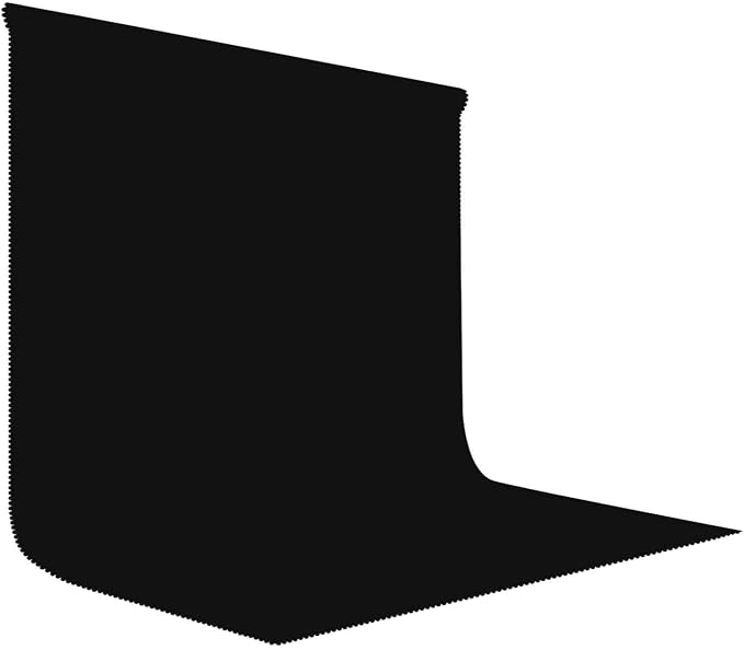 Black Photography Backdrop for Photoshoot, Fabric 10x10ft | Polyester Studio Photo Backgrounds, Non Reflective, Easy to Hang, for Portrait Shoot, Product, Party Decor, Video Creation by LYLYCTY