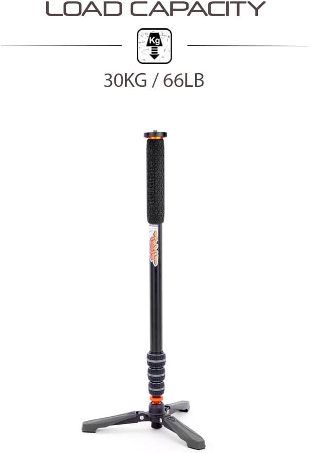 3 Legged Thing Punks Trent 2.0 Monopod with Docz2 Foot Spreader Kit - Lightweight Magnesium Alloy Camera Monopod with Multiple Uses for Heavy Equipment (TRENTKITGREY2.0) - Image 3