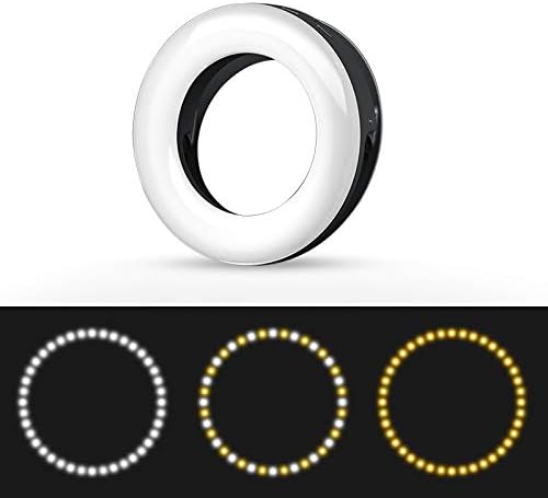 XINBAOHONG Selfie Ring Light Rechargeable Portable Clip-on Selfie Fill Light with 40 LED for Smart Phone Photography, Camera Video, Girl - Image 2