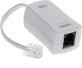 InstallerParts DSL Modem Phone Filter - for Interference Elimination and Static Noise Blocker | for Answering Machine, Fax Machine, Telephones Landline Cordless | Single Pack, White by Installerparts