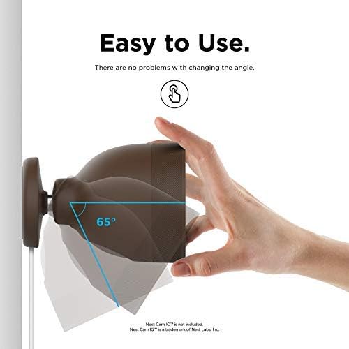 elago Outdoor Camera Cover for Google Nest Cam IQ | Infrared LED Visible, Holes for Microphone/Speaker, Camouflage, Easy Installation, All-Weather Protective Skin (Brown) - Image 8