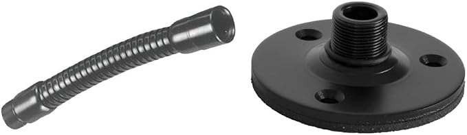 On-Stage 6" Microphone Gooseneck and OnStage TM08B Microphone Flange Mount by On-StageStands
