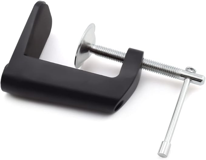Heavy-duty Metal Table Mount Clamp C Shape Clip Bracket | Microphone Suspension Boom Scissor Arm Stand Holder with Adjustable Positioning Screw, Fits up to 2.16"/5.5cm Desktop - Image 4