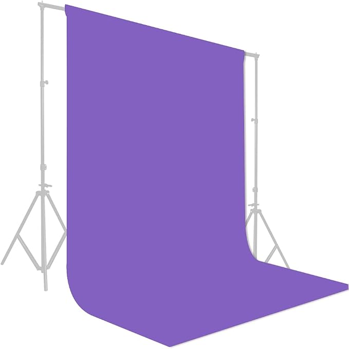 GFCC Purple Backdrop - 8FTX10FT Purple Photo Backdrop for Photoshoot Background for Photography Screen Video Recording Picture Background | Non-Reflective, Polyester Curtain, Easy Hang, Multipurpose Screen for Studio Photo Booth, Video Recording, Portr... - Image 3