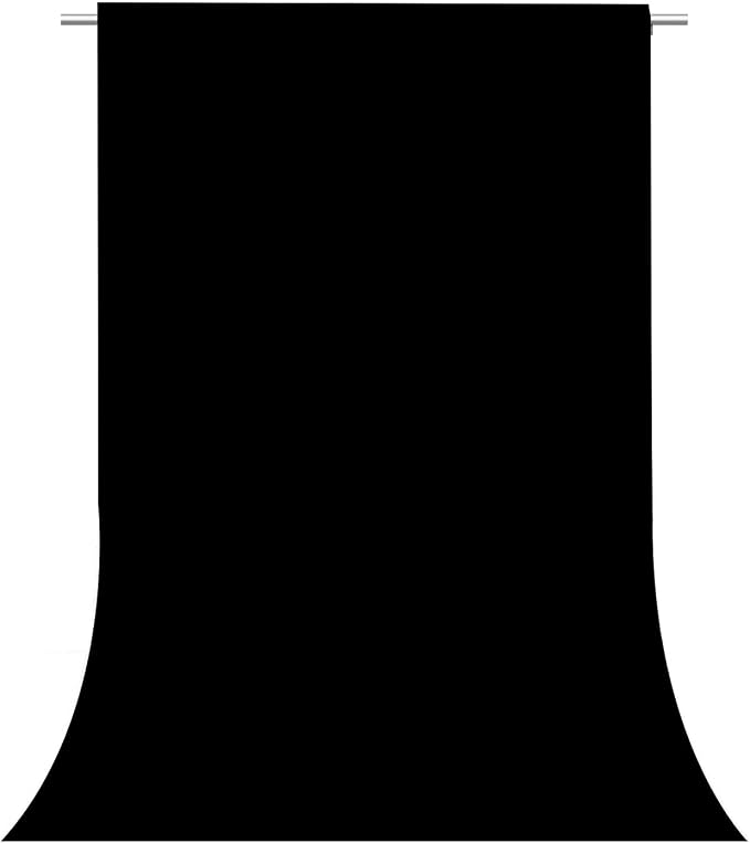 Black Photography Backdrop for Photoshoot, Fabric 3x5ft | Versatile Studio Photo Backgrounds, Non Reflective, Easy to Use, for Portraits, Product, Party, Video Creation by TERSUM