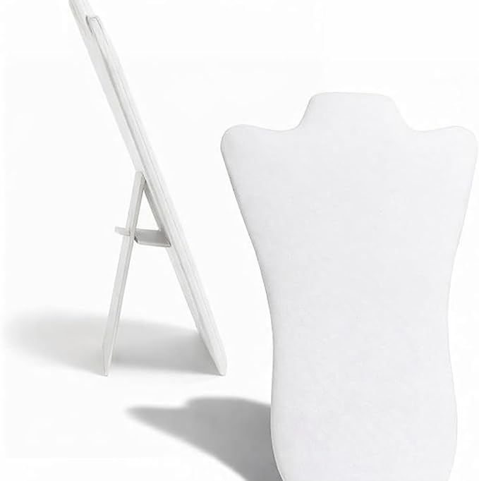 RJ Displays Jewelry Display for Vendors, Velvet Necklace Display Stand Holder, Jewelry Stand Necklace Holder for Vendors. Jewelry Display Stand 14” H. (White) by RJ+Displays