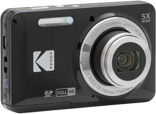 Kodak Pixpro FZ55 Digital Camera (Black) Bundle, Includes: SanDisk 128GB Memory Card, Hard Shell Camera Case, SD Card Reader and More (6 Items) - Image 3