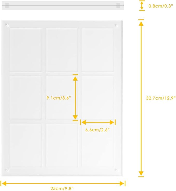 Standing Card Holder, 66 x 91 mm, Ultra Clear Acrylic Display | 9 Cards Capacity, Includes Screws, For Kpop Photocard Sports Baseball Basketball, Display Cases Protectors - Image 4