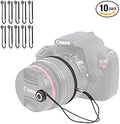 Foto&Tech Camera Lens Cap Leash with Elastic String, Compatible with Universal DSLR SLR Evil Mirrorless Cameras Video (x10) by FOTO%26TECH