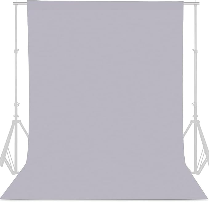 GFCC 10FTx10FT Grey Backdrop Background for Photography Photoshoot | Non-Reflective, Polyester Curtain, Easy Hang, Multipurpose Screen for Studio Photo Booth, Video Recording, Portrait, Party by GFCC