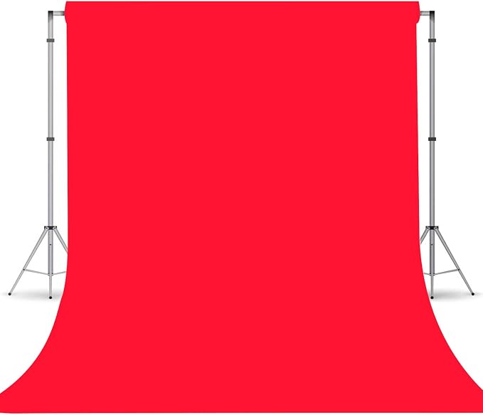 Red Photography Backdrop for Photoshoot, Fabric 10x10ft | Versatile Studio Photo Backgrounds, Non Reflective, Easy to Use, for Portraits, Product, Party, Video Creation by TERSUM