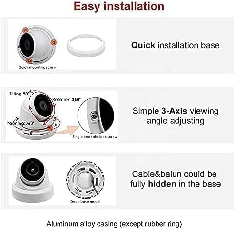 Real HD 6MP Full Color Night Vision ColorVu Turret Dome IP Camera with Visible White LED Lights, 2.8mm Wide Angle, Outdoor Built in Mic, Plug and Play - Image 8