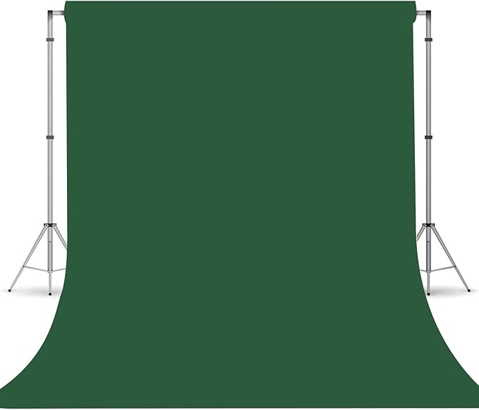 Dark Green Photography Backdrop for Photoshoot, Fabric 5x7ft | Versatile Studio Photo Backgrounds, Non Reflective, Easy to Use, for Portraits, Product, Party, Video Creation by TERSUM