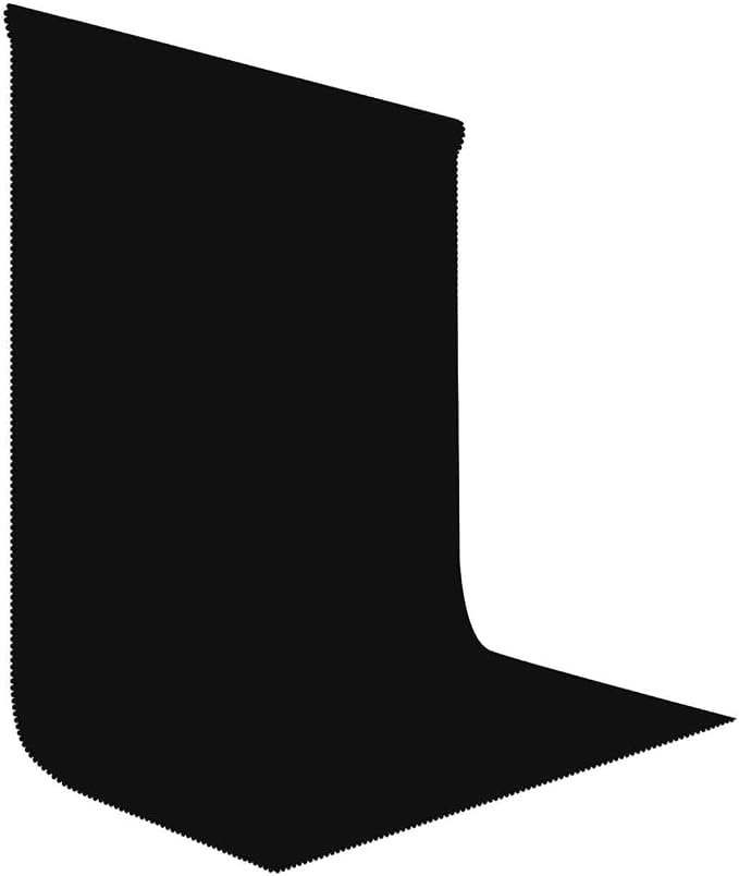 Black Photography Backdrop for Photoshoot, Fabric 6x9ft | Polyester Studio Photo Backgrounds, Non Reflective, Easy to Hang, for Portrait Shoot, Product, Party Decor, Video Creation by LYLYCTY