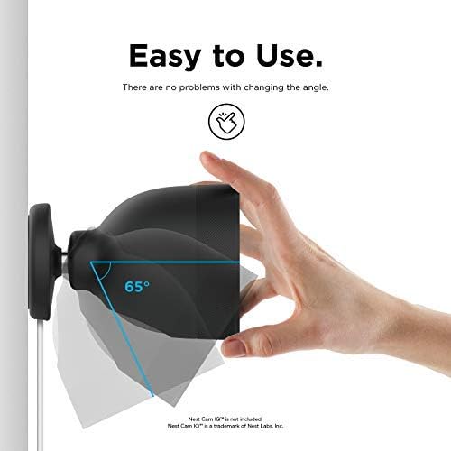 elago Outdoor Camera Cover for Google Nest Cam IQ | Infrared LED Visible, Holes for Microphone/Speaker, Camouflage, Easy Installation, All-Weather Protective (Black) - Image 8