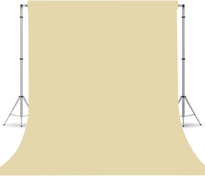 Tan Photography Backdrop for Photoshoot, Fabric 10x20ft | Versatile Studio Photo Backgrounds, Non Reflective, Easy to Use, for Portraits, Product, Party, Video Creation by TERSUM