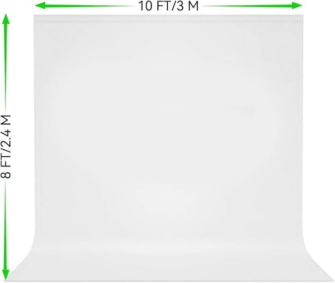 8x10 FT White Photo Backdrop 100% Polyester Photography Background | Non-Reflective, Wrinkle-Resistant, Foldable Washable White Backdrop for Professional Photoshoot Portraits Party Video Studio - Image 2