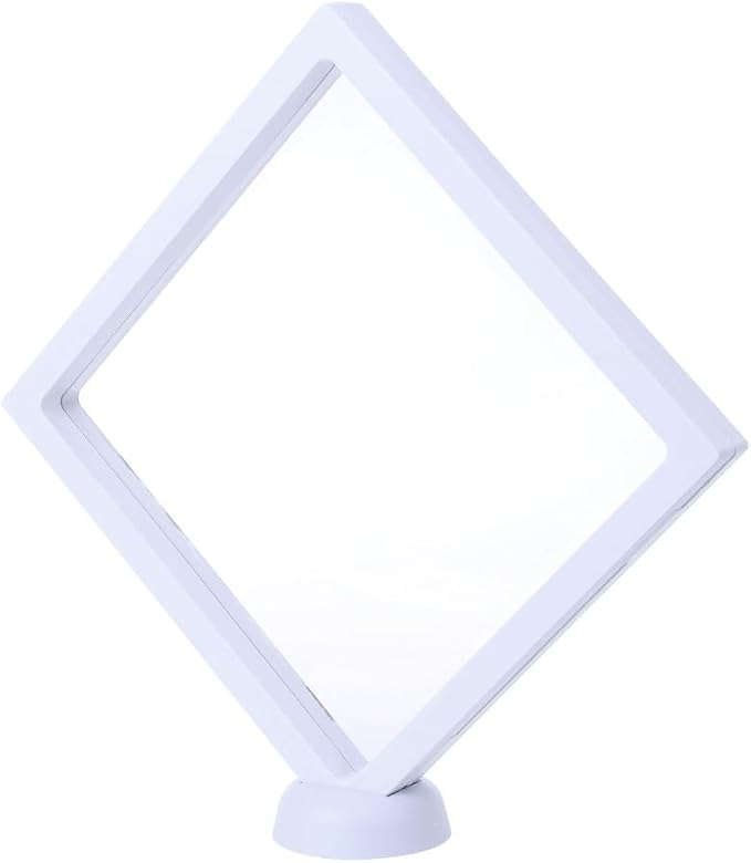 Gatuida 3D Floating Display Case (Without Base), Transparent PE Jewelry Storage Box, Floating Coin Display Frame Holder(18x2cm) - Image 8