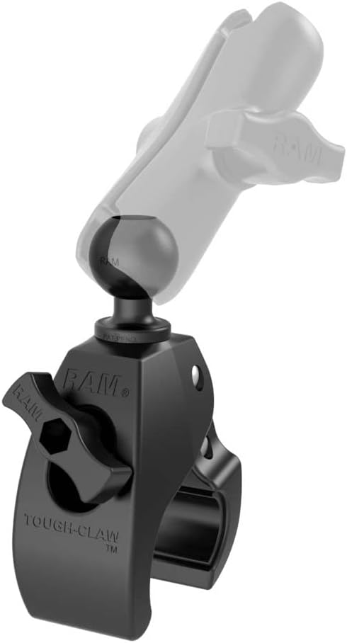 RAM MOUNTS Tough-Claw Small Clamp Mount with B Size 1" Ball Base | Fits 0.625"-1.14" rails and bars, composite clamp base for RAM Mounts systems - Image 4