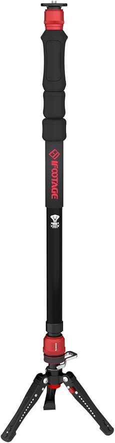 IFOOTAGE Cobra 3 A150S Strike Monopod, Pedal Locking Control, One-Step Rapid Height Adjustment, Professional Photography Monopod for SLR Cameras and Camcorders (59") by IFOOTAGE