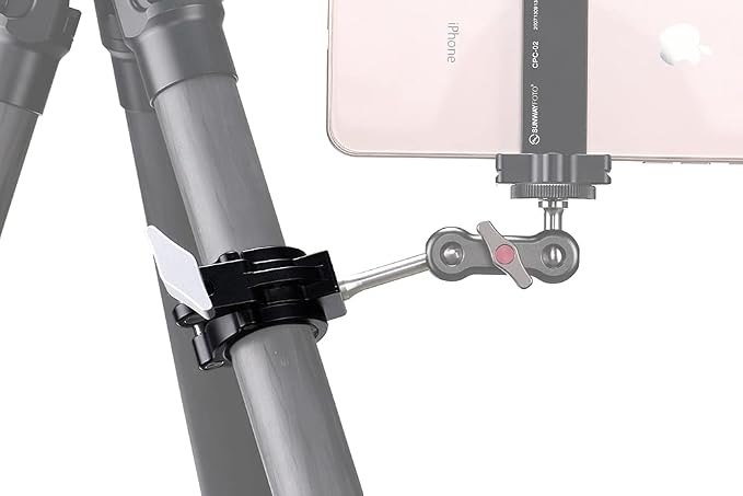 SunwayFoto Titan Tube Clamp CC-01 Accessory/Magic Arm Mount w 1/4" & 3/8" Sockets Ideal for 32mm & 36mm Legs - Image 2