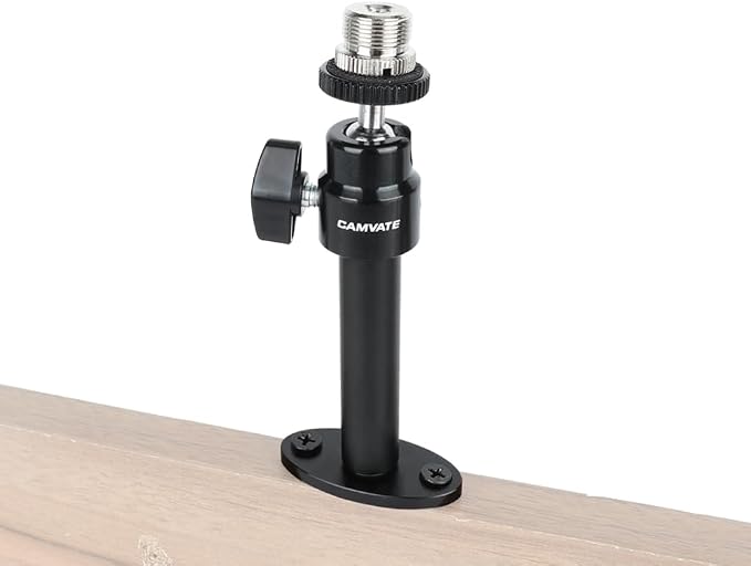 CAMVATE Wall Mount Bracket with 1/4-20 Female to 5/8-27 Male Mic Screw/2 PCS - Image 4