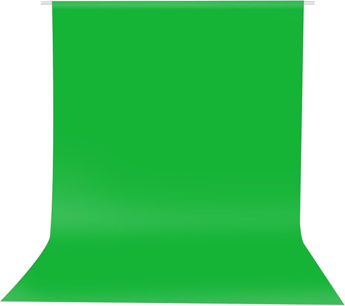 Hemmotop Chromakey Green Screen Backdrop, 6x9ft Background Fabric | Solid Chroma Green, Polyester Cloth, Perfect for Streaming Video Calls Zoom Studio, Ideal for Content Creators, Photography by Hemmotop