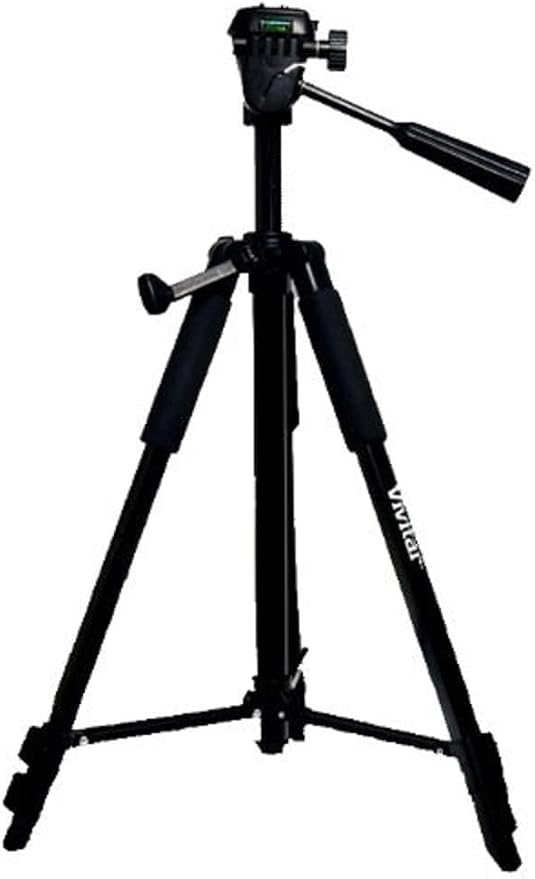 Vivitar 57-Inch Tripod, Three Way Fluid Pan Head, Quick Release Mount, Supports up to 5 Pounds of Weight, VIV-VPT-2457, Black,standard - Image 2