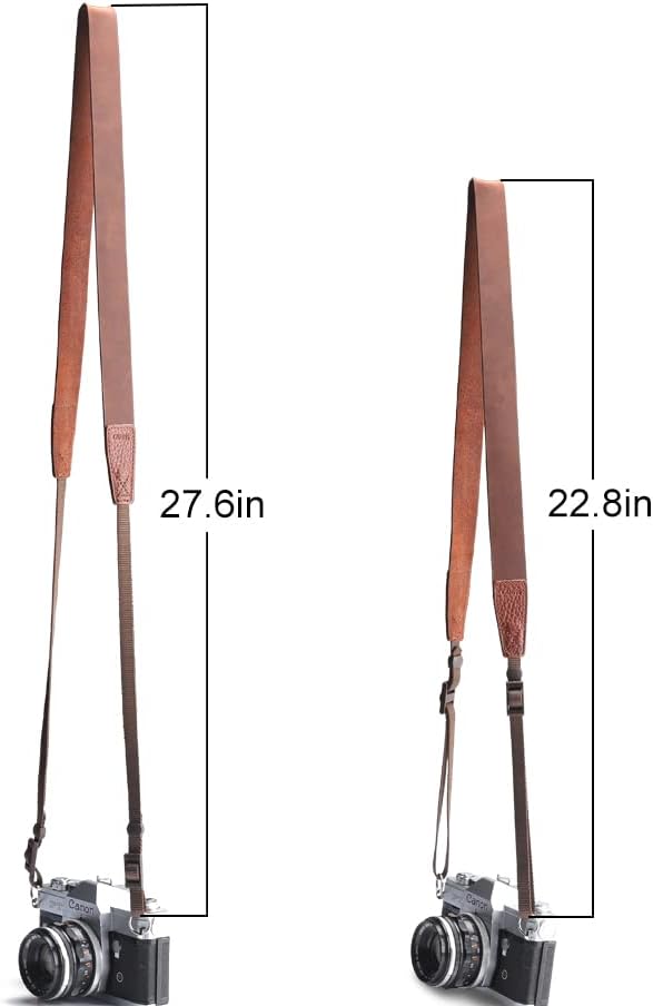 Crazy Horse Leather Camera Strap,Vintage Camera Strap,Adjustable Camera Neck Shoulder Strap for Photographers - Image 4