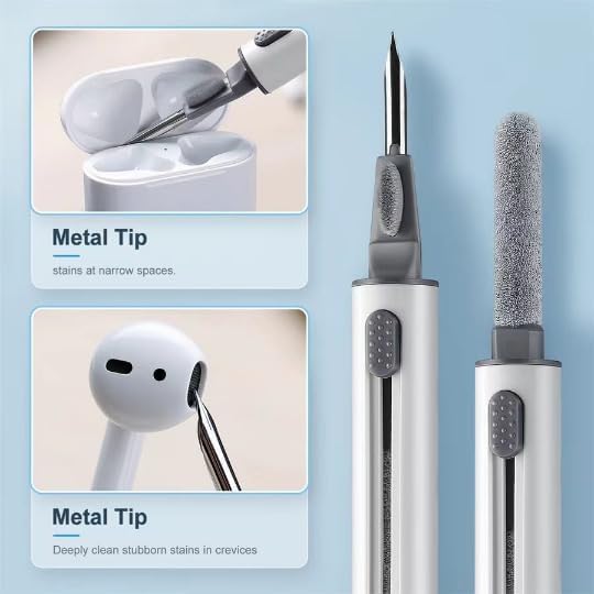 Cleaning Kits for Airpods Pro 1 2 3 Multi-Function Cleaner Pen Soft Brush for Bluetooth Earphones Case Cleaning Tools for iPhone 16 15 Pro Max Lego Camera Lens (White). - Image 2