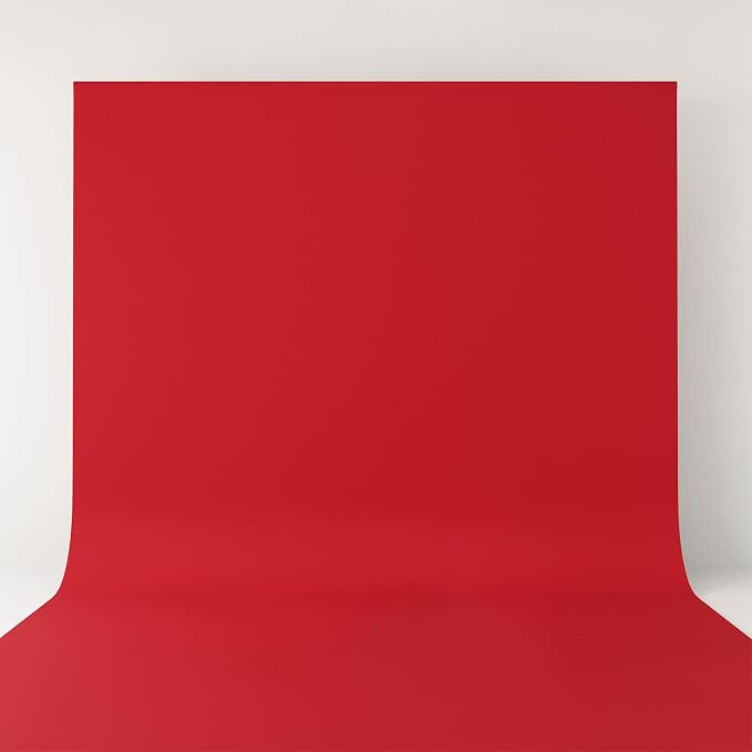 Red Photo Backdrop for Photography Photoshoot Background, 10x7FT | Multipurpose Screen for Portrait Studio Video Recording Party Non-Reflective Easy Setup High Density by WELCOMETOCIPAZEE