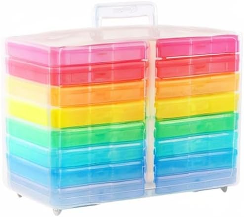 novelinks Photo Storage Boxes with Handle, Photo Organizers and Storage | 1Pack Color, Photo Albums 4x6 Pictures, Photo Cases, Classroom Organization, Index Card Box, Photo Card Holder, Seed Storage - Image 8